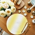 thumbnail image 3 of Round Placemats Set of 4 Ombre Yellow White Place Mats Washable Woven Placemat Gradient Color Circle Braided Table Mat for Kitchen Dining Table Party Home Decor 15 Inch, 3 of 8