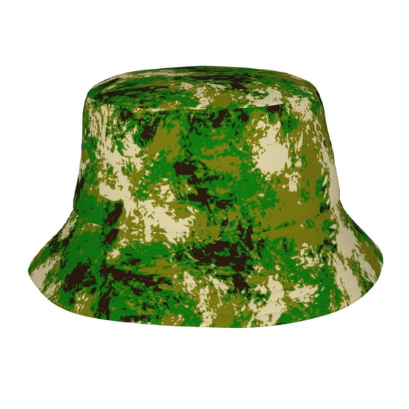 TEQUAN Foldable Polyester Adult Bucket Hat Camouflage Art Design Prints Sun Beach Fishing Outdoor Cap Unisex