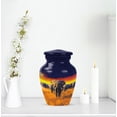 thumbnail image 6 of JAGASY Elephant Small Urns for Human Ashes Keepsake - Funeral Mini Urn for Ashes Adult Male - Blue Memorial Cremation Urns for Dad - Sunset Decorative Urn for Father - (3 Inch), 6 of 7