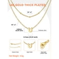 thumbnail image 5 of Silvora 14K Gold Plated Layered Letter Initial Pendant Necklaces for Women Stackable Layer Necklace Delicate Jewelry Birthday Christmas Valentines Gifts for Her, 5 of 8