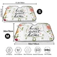 thumbnail image 7 of Lsque Home Sweet Home Floral Car Windshield Sun Shade | Accordion Folding Style Auto Shade for Car Truck SUV Van | Blocks UV Rays Sun Visor Protector | Medium, 7 of 7