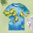 thumbnail image 5 of Frog T-Shirt O Neck Retro Print Big Size T-Shirts Short Sleeve Tees Womens Pretty Design, 5 of 5