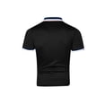 thumbnail image 3 of Sunloudy Hombres Verano Slim Fit Camisa, Contraste Color Solapa Manga Corta Casual Tops para Novio, Marido, Padre Sunloudy moda, 3 of 6