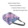 thumbnail image 3 of FORMRS Womens Canvas Tote Bag with Zipper Inner Pocket Shoulder Handbag, Watercolor Pink Marble Pattern, 3 of 7
