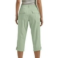 thumbnail image 6 of UVEASISHA Cargo Capris for Women Lightweight Drawstring Casual Hiking Pants High Waisted Capri Pants Slim Fit Cropped Pants with Pockets Ofertas Flash Army Green XL, 6 of 8