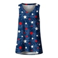 thumbnail image 5 of Wycnly 4th of July Tank Top for Women Lightweight Comfy Independence Day Shirts Tunic Patriotic Vest Summer Balloons Flag Print V-Neck Sleeveless Fashion Blouses Navy xxl, 5 of 5