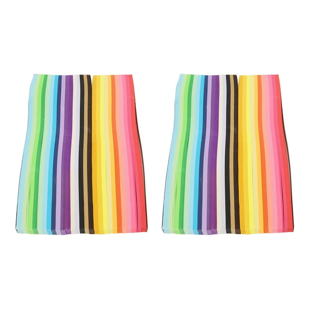 2700 hojas de tiras de papel con forma de estrella, 27 colores, papel plegable de doble cara para manualidades escolares y de bricolaje
