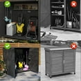 thumbnail image 7 of Indoor Outdoor Plastic Storage Cabinet 34"x15" ", Outdoor Storage Shed for Living Room, Hallway, Balcony, Garage, 7 of 7