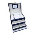 thumbnail image 1 of GUOOL Box Organizer with Mirror Drawers for Earrings Blue, 1 of 7
