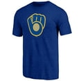 thumbnail image 2 of Men's Royal Milwaukee Brewers Cooperstown Official Logo Tri-Blend T-Shirt, 2 of 3