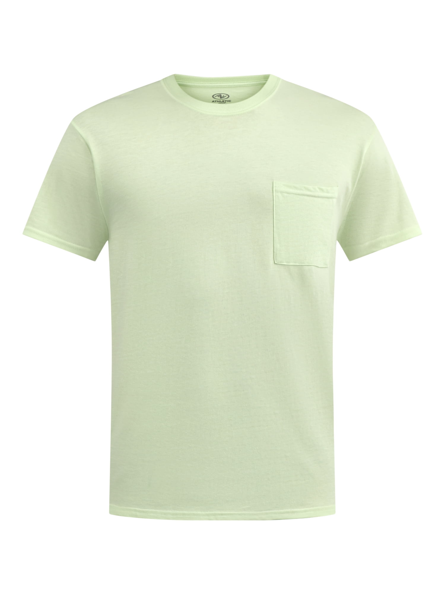 Athletic Works Men's and Big Men's Cotton Pocket Tee, XS-5XL and Tall Sizes