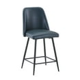 thumbnail image 4 of Jofran Maddox Mid-Century Modern Faux Leather Upholstered Counter Height Barstool (Set of 2), 4 of 8