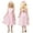 SET A, variant on Girls Pink Plaid Costume Princess Dress Movie Doll Cosplay Birthday Outfit, 4-8Y