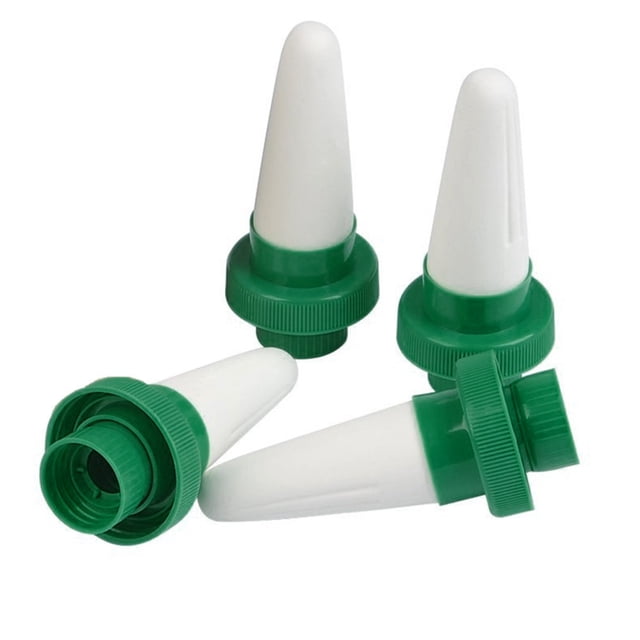Eoozwa Self Watering Spikes 4 Pack Ceramic Tips with ABS Base for Potted Plants Drip Irrigation System