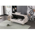 thumbnail image 3 of Guyou Modern Chenille Loveseat Sofa, 53" Sofa Couch 2 Seat Loveseat with Storage Space and Pillows, Button Tufted Small Sofa for Living Room Bedroom Lounge, Cream, 3 of 5
