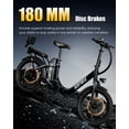 thumbnail image 6 of SUNTIBYE SE1 Folding Electric Bike for Adults, 1000W Motor, 28MPH, 48V 15Ah Battery, 20" Fat Tire E-Mountain Bike, UL2849, Black, 6 of 7