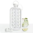 thumbnail image 4 of Molde para bolas de hielo 2 en 1 Molde para fabricar cubitos de hielo para botellas de agua Molde para hacer bolas con tapa a prueba de fugas, blanco transparente Advancent HA005102-03B, 4 of 6