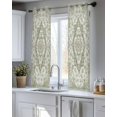 thumbnail image 5 of Sage Green Boho Sheer Curtains 54 Inch Length 2 Panels Set for Living Room/Bedroom, Vintage Abstract Art Ethnic Tribe Kitchen Curtains Grommet Semi-Sheer Curtains Drapes Window Treatments 42"x54"x2, 5 of 7