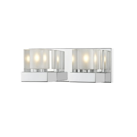 

Z-Lite 467-2V Fallon 2 Light 22 Wide Clear Crystal Glass Bath Light - Chrome