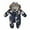Navy, variant on Lilgiuy Autumn Winter Infant Toddler Baby Long Sleeve Print Plush Hooded Romper JumpsuitNavy1-2 Years 2022 Fall Winter
