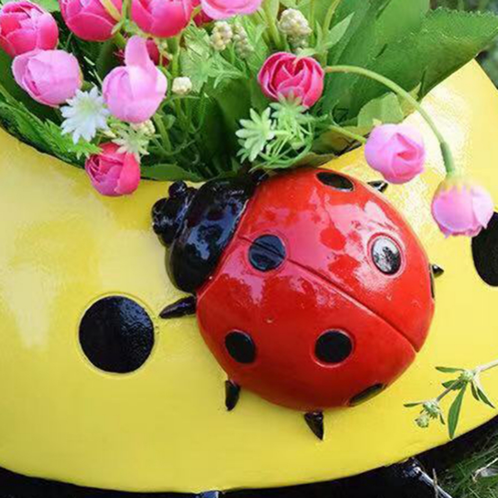 New Ladybug Flower Pot Decoration Pots For Plants Outdoor Planter Decoration Garden Landscape Crafts Setting Garden Lawn Plant Pots Container Accessories - image 3 of 8