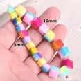 thumbnail image 3 of U8MO Rainbow Coated 8mm 10mm Cube Faceted Cut Opaque Glass Loose Beads lot-Light Purple Pink-8mm 30pcs, 3 of 4