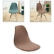 thumbnail image 5 of Funda de asiento de silla Shell de estilo moderno de mediados de siglo para hogar, hotel, funda de jacquard suave marrón, 5 of 9