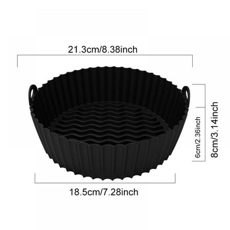 

1PCS Air Fryer Silicone Pot Replacement of Flammable Parchment Liner Paper No More Harsh Cleaning Basket After Using Airfryer 8.5 Inch