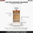 thumbnail image 6 of Rev-A-Shelf 5CW2-1222-CR 11.75" 2 Tier Cookware Cabinet Organizer, Chrome, 6 of 12