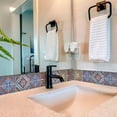 thumbnail image 3 of Mi Alma Red Brown Spanish Peel & Stick Vinyl Backsplash Tiles 5x5, 24 pcs, 3 of 11