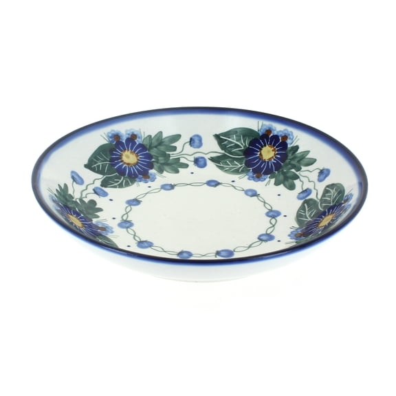 Blue Rose Polish Pottery Forget Me Not Large Salad Bowl