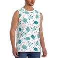 thumbnail image 2 of Haiem Men's Sea Turtle Print Tank Tops Summer Sleeveless Cut Off Workout T-Shirts Fitness Vest Athletic Undershirts-Small, 2 of 8