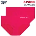 thumbnail image 3 of Reebok Pack de 5 panties hipster sin costuras elásticas talla XL, 3 of 6