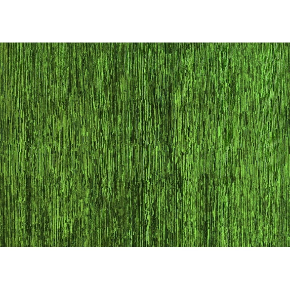Ahgly Company Indoor Rectangle Abstract Green Modern Area Rugs, 7' x 10'