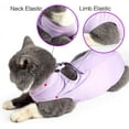 thumbnail image 3 of Cat Recovery Suit for Male and Female Surgical Post Surgery Soft Cone Onesie Shirt Clothes Neuter Licking Protective Diapers Outfit Cover Kitten Spay Collar, 3 of 7