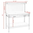 thumbnail image 2 of Costway Table de Rangement d'Atelier pour Banc de Travail W/ Tiroir Peg Board, 2 of 7