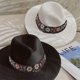 thumbnail image 5 of Banda para sombrero de vaquero occidental de 3 estilos, accesorios para sombreros de vaquera, decoración para sombrero Fedora, adecuada para sombreros de 58-60 cm., 5 of 6