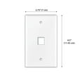 thumbnail image 2 of WIRESTER 1-Port Wall Plate for Keystone Jacks Modular Inserts Ethernet Cable, Bamboo Wood Texture, 2 of 6