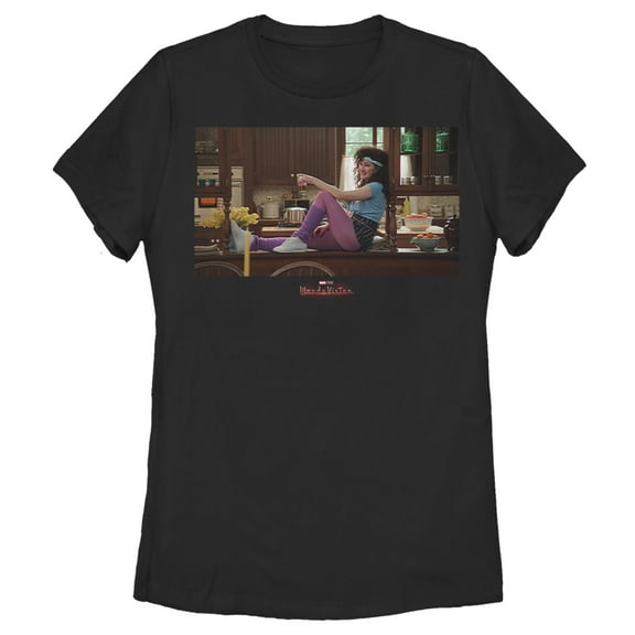 Women's Marvel WandaVision '80s Agatha  Graphic Tee Black Small