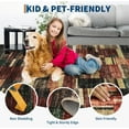 thumbnail image 5 of Memoryfield Washable 5' x 7' Area Rug, Foldable Geometric Printed Carpet, Soft Low Pile Abstract Floor Mats, Non Shedding Floor Covering for Bedroom Living Room, Red, 5 of 9