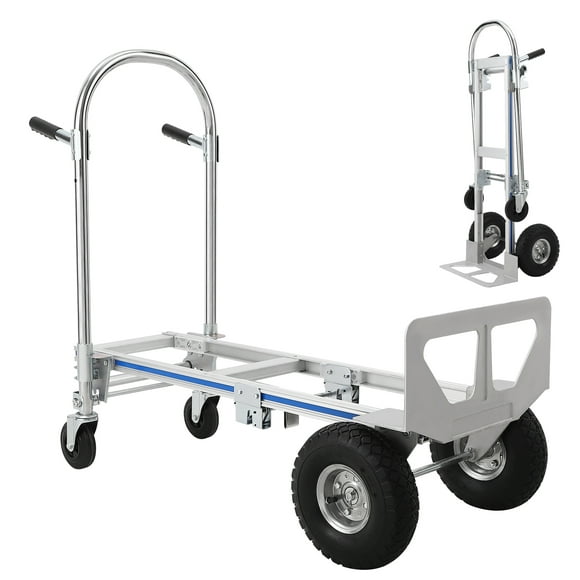 Qinaqin 2-in-1 Aluminum Convertible cm de Alturaand Truck Profundidadolly Collapsible Resistente Carro Móvil 770lbs/350kg Load 4 Ruedas & Sliding Frame para Oficina Anchoarehouse 118 x 50