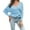 Blue, variant on SGMVNU Women's Fall 2025 Wrap V Neck Long Batwing Sleeve Belted Waist Ruffle Knitted Sweater Pullover Top Fashion Fall Outfit Yellow, Size S