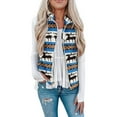 thumbnail image 2 of Chaleco De Lana Difusa para Mujer Chaqueta Sin Mangas con Cremallera Y Estampado De Navidad Cálido Informal Ropa De Abrigo para Fiesta Azul L, 2 of 5