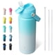 thumbnail image 1 of BJPKPK Botella de agua aislada con tapa de pajita, botellas de agua termo de 18 oz con boquilla suave, mango flexible y bota antideslizante, botellas de agua de metal de acero inoxidable a prueba de f, 1 of 5