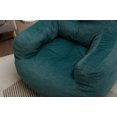 thumbnail image 6 of Velvet Fabric Bean Bag Chair for Adults & Kids, Lazy Bean Bag Sofa with Memory Foam & Soft Backrest for Bedroom, Living Room, Playroom, 39.37''x37.00''x27.56'', Bear 250lbs, Green, 6 of 7