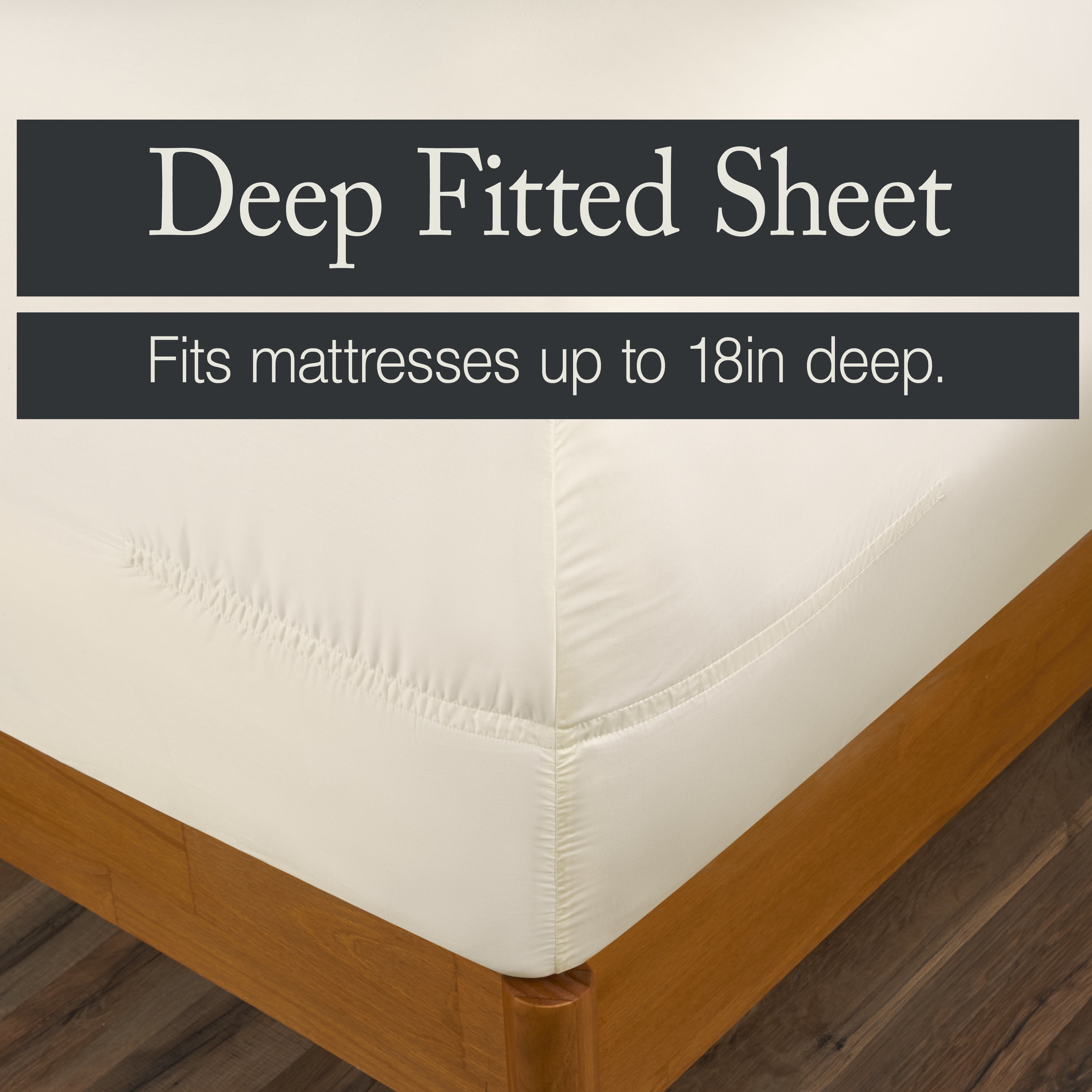 Allswell 4-Piece Soft & Silky Luxury 100% TENCEL™ Sheets Set, Vanilla Dream, Full
