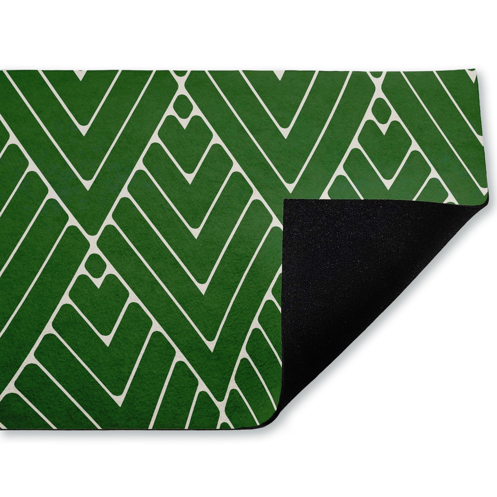 Stupell Industries Green Diagonals Abstract Printed Outdoor Door Floor Mat, design by SunDance Group LLC