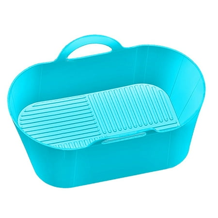

Mightlink Baking Tray Foldable Non-Stick Silicone Air-Fryer Pot Pan Kitchen Grill Accessories for Party