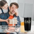 thumbnail image 2 of Five-star Dad Tumbler with Lid - Best Dad 20oz Insulated Stainless Steel Mug - Coffee Cup for Travel Sport Outdoor Activities Office, Gift for Birthday Father's Day, 2 of 5