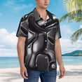 thumbnail image 4 of Lsque The Binding of Isaac Pattern Hawaiian Shirt for Men Unisex Summer Beach Casual Short Sleeve Cotton Linen Button Down Shirts-Large, 4 of 6